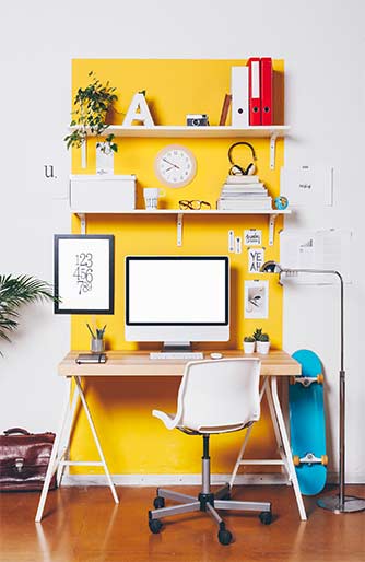 espace de travail à la maison